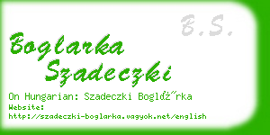 boglarka szadeczki business card